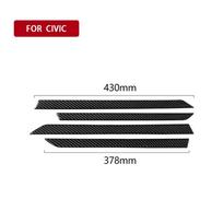 For Honda Civic 2016-2019 4PCS Carbon Fiber Inne Door Stripe Decoration Cover Car accessories car interior decoration stickers juoda