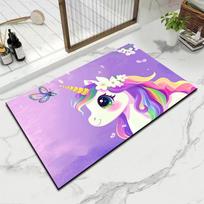 Rainbow Pony Bathroom Floor Mats Home Entrance Door Mats Bathroom Non-slip Absorbent Foot Mats Toilet Carpet Mats 40 * 60CM Diatom Mud