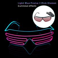 LED Neon Light Masks Luminous Glasses Halloween Party Scary Horror Props Decoration Cosplay Costume Supplies Glow in The Dark white