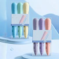 6pcs student erasers, large anti-loss hole eraser, less crumbs without traces eraser 3 sets of 2 boxes 6pcs/2 boxs gray