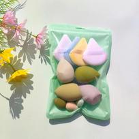11 Pcs Cosmetic Puff Makeup Sponge Blender Beauty Egg Foundation Sponges Powder Puff Women Make Up Accessories Beauty Tools violetinė