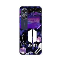 Oppo A17 BTS army logo case Bangtan Subs Maniacase juoda