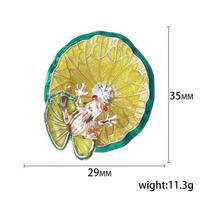 Fresh And Sweet Fashion Lotus Leaf Frog Retro Temperament Brooch Fashion Trend Creative Clothing Badge Batch