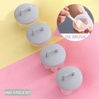 4 Pcs/Set Microwave Oven Two Egg Poacher Sandwich Breakfast Instant Cooker Kitchen Tool With Brush ADM žalia