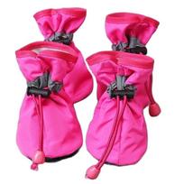 4pcs/set Waterproof Pet Dog Shoes Chihuahua Anti-slip Rain Boots Footwear For Small Cats Dogs Puppy Dog Pet Booties 1 blue