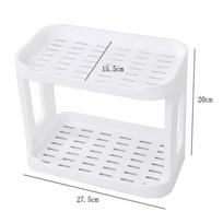 Double-layer Desk Organizer Rack Stationary Container Sundries Stand Pen Holder Cosmetic Storage Basket Office Kitchen Shelf balta