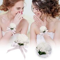 Riešo korsažo apyrankė, korsažas ir korsažas Prom Rose Corsage Corsage apyrankės rinkinys vestuvių metinių išleistuvių vakarėliui One Size