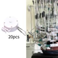 20 Pieces Digital Perm Machine Pull Wire Box Hanging Hook Heat Resistant Space Saving Solid White A beige