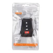 Silikoninis automobilio raktų dėklas skirtas Toyota Avalon Camry Corolla Rav4 Highlander Land Cruiser Prius Tacoma Cover Keyless nuotolinio valdymo pulto korpusas juoda