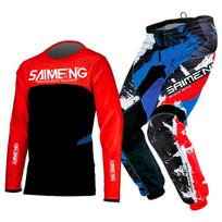 motokroso pavarų komplektas vaikams 4 5 6 7 8 9 10 11 12 13 metų Jaunimas vaikas Motociklas berniukas Mergaitė Jersey Pant Kits lenktyninis kostiumas Visureigis Enduro MX MTB L-24 red