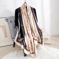 Prabangus moteriškas šilkinis skara, Austa šilkinė dekoratyvinė skara, Elegantiško piešinio rašto neelastinga skara išeiti 180*90CM