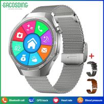 SACOSDING Smart Watch Men 1.53 inch HD Screen Bluetooth Call Watch GPS Tracking Heart Rate BP Oxygen SmartWatch blue
