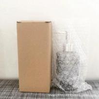 16,9 uncijos stiklinis losjono ir muilo dozatorius - 500 ml daugkartinio naudojimo buteliukas Individual packaging box + bubble bag white