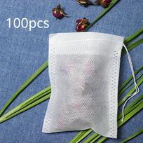 100 vnt. vienkartinių arbatos filtravimo maišelių, neaustiniai skaidrūs, puikiai tinka viešbučiams / komerciniam naudojimui - virtuvės ir restorano reikmenys 100pcs balta
