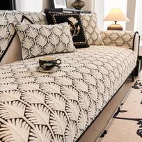 Modern Chenille Sofa Cushion Retro Non-Slip Anti-dust Sofa Mat Four Season Universal L Shaped Corner Couch Cover for Living Room A 70x70
