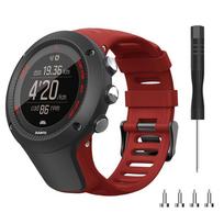 Universalus silikoninis dirželis Songtuo Tuoye Ambit serijai (Ambit1, Ambit2, Ambit3) - Naujas TPU Lauko Funkcinis Dizainas For Suunto Ambit1/Ambit2/Ambit3 vyno raudonos spalvos