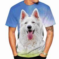 Animal Dog German Shepherd T-shirt Anime 3D Graphic For Couple's Men's Women's Adults' Masquerade 3D Print Casual Daily S