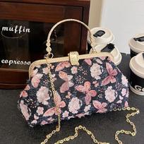 Wedding Shell Clip Clutch for Women  Lady Butterfly Handbags  Designer Purse  Shoulder Chain Bags  Crystal Messenger Bags  Chic Clip