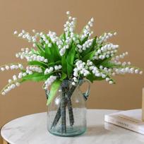 10 vnt. Vestuvių puokštė Plastikinės gėlės Dirbtinė orchidėja Dirbtinė gėlė Varpinė orchidėja „Pasidaryk pats“ Namų svetainės dekoracija balta