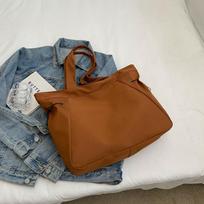 Casual Fashion Canvas Large Capacity Tote Bag Simple Travel Solid Color Shoulder Bag Aesthetic Handbags ARI 42x10x34cm šviesiai pilka spalva