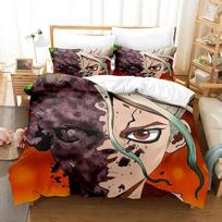 3D Dr.Stone Patalynės Komplektai Antklodės Užvalkalų Rinkinys Su Pagalvės Užvalkalu Viengulis Dvigulis Karalienės Karališko dydžio Patalynė EU Single 135x200cm