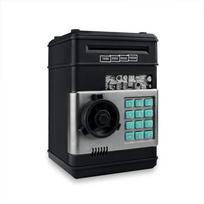 Electronic Piggy Bank ATM Password Money Box Cash Coins Saving Box ATM Bank Safe Box Automatic Deposit Banknote Christmas Gift juoda