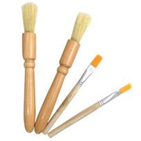 4 vnt./rinkinys medinė rankena nailono šereliai kavos miltelių šepetėlis espresso kavos aparatas valymo šepetėlių rinkinys virtuvės įrankiai 4pcs