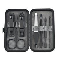 9 dalių nagų kirpiklių ir žirklių manikiūro rinkinys 7-piece set pilka spalva