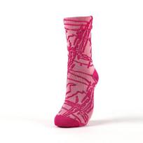 MEIKAN Women's Spring/Summer Thin Mid-Crew Socks - Chinese Style 3D Relief Abstract Fashion with Short Socks 35-38 šviesiai rausvos spalvos