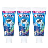 Crest, Advanced Children's, Fluoride Anti-cavity Toothpaste, Ages 3+, Bubblegum, 3 tubes, 119 g (4.2 oz) each blue