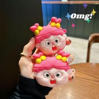 Juokingas Mielas 3D Mergaitės Apsauginis Bluetooth Silikoninis Ausinių Dėklas Airpods Pro 2 Dėklui/Airpods Pro Dėklui/Airpods Dėklui Vyrams Mergaitėms for airpods 1 2