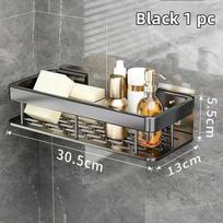 Punch-free Bathroom Shelf Shelves Wall Mounted Shampoo Storage Rack for Kitchen Holder Square Aluminum Bath Organizer Accessorie