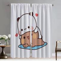 Kitchen Curtains Child Room BUBU DUDU Window Curtain for Room 2 Panel Tulle for Bedroom Halloween Decoration Shades Partition W50xH70cmx2pcs-CL