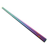 1 Pair Anti-scalding Chopsticks Color-plated Easy to Use Reusable Rust Proof High-Temperature Resistant Anti-slip Metal Chopsticks for Canteen įvairiaspalvis