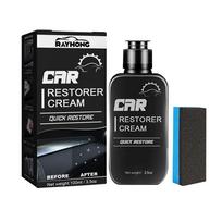 Leather Parts Wax with Sponge Instrument Panel Restorer Cream 100ml Car Plastic Parts Refurbish Agent for Auto Interior Cleaning CHINA
