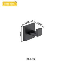 Black Bathroom Accessories Square Stainless Steel Shelf Towel Holder Tissue Holder Clothes Hook Cup Holder Toilet Brush Pendant
