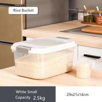 2.5/3.5/5.5KG Plastic Rice Bucket Bulk Cereals Jars Grains Storage Box Case Food Container Spice Organizer Kitchen Accessories