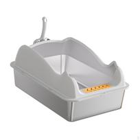 Litter Box, Cat Pet Sandbox, Box for Indoor Cats Deep grey black