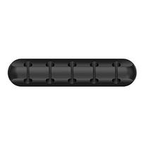Silicone USB Cable Organizer Management Wire Holder Desktop Tidy Winder Clip For Mouse Earphone Car Phone Charger Cord Protector black