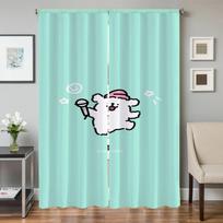 Home Interior Kitchen Curtains for Living Room 2 Pieces Blackout Curtains Door Curtain Maltese Dog Partition Bedroom Decoration W50xH70cmx2pcs-CL