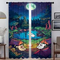 TuTu Curtains for Living Room Curtain for Room 2 Panel Shades Halloween Decoration Partition Home Interior Curtains Kitchen W50xH70cmx2pcs-CL