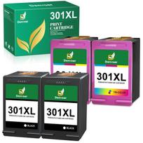 301XL DENVOER 4 Suderinama rašalo kasetė HP 301 XL 301XL (CH563E + CH564E-N9J72AE) hp DeskJet 2510 2540 2050 1510 1050 1512