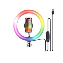 Žiedinė lempa Rgb Lempa Žiedinė Apvali Su Trikoju Išmaniesiems Telefonams Mobiliesiems Led Vaizdo Šviesa Žiedas Youtube Fotografiniam Apšvietimui black