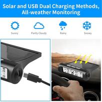 4 External Sensors Car Solar Power TPMS Tire Pressure Alarm Digital Display Auto Tester Warning Presssure Monitoring System CHINA