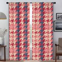 Curtains for Living Room Curtain for Room 2 Panel Houndstooth Halloween Decoration Shades Partition Home Interior Curtains Child W50xH70cmx2pcs-CL