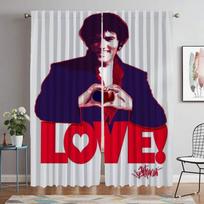 Elvis Elegant Room Curtains 2 Pieces Home Interior Curtains for Camera Window Curtain Tulle for Bedroom Partition Living Kitchen W50xH70cmx2pcs-CL
