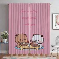 Bubu and Dudu Curtains for Living Room Curtain for Room 2 Panel Partition Home Interior Curtains Halloween Decoration Shades W50xH70cmx2pcs-CL