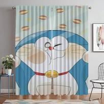 Doraemon Curtains for Bedroom Shades Window Curtain for Room 2 Panel Halloween Decoration Partition Home Interior Curtains Child W50xH70cmx2pcs-CL