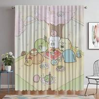 Sumikko Gurashi Tulle for Bedroom Blackout Curtains for Living Room Shades Window Curtain Kitchen Curtains 2 Pieces Partition W50xH70cmx2pcs-CL