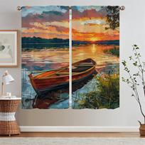 Hamburg Window Blinds Kitchen Curtains 2 Pcs Set Modern Home Decoration Beaded Curtain Tiebacks Tulle for Living Room Decoration W50xH70cmx2pcs-CL
